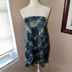 INDAH 100% Silk Tie Dye Strapless Dress or Tube Top